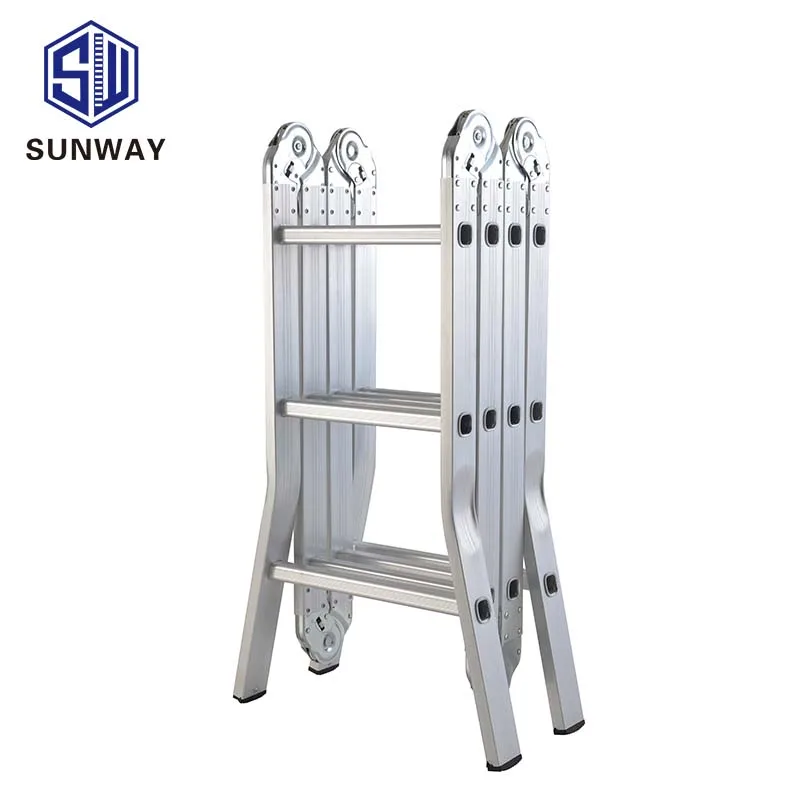 Outdoor Multi Use Aluminum Adjustable Folding Step Ladder With