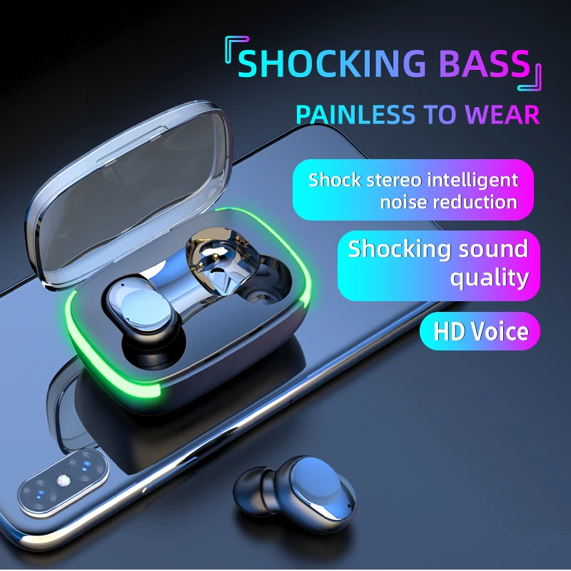 Y60 True Wireless Earphone BT5.1 Stereo Gaming Earbuds Noise Cancelling In Ear mini earbuds earphone