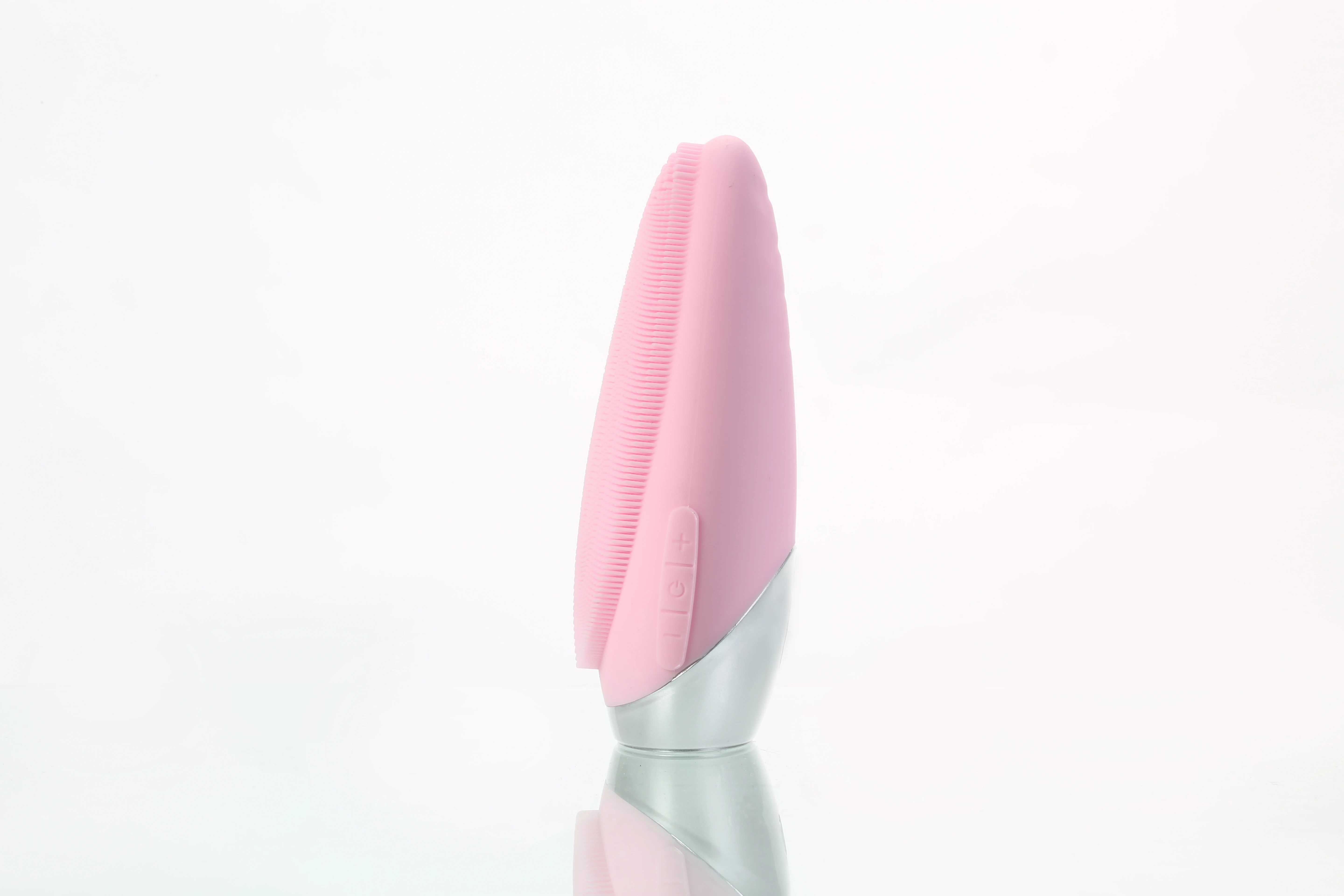 Rechargeable Double Side Customized LOGO Factory Price Waterproof IPX6 stand by Massage Silicone Face Cleansing Brush