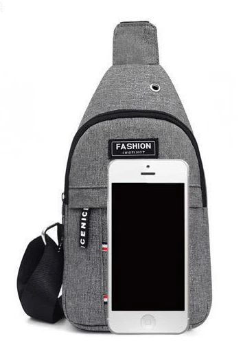 High quality new men chest bag canvas shoulder messenger bag fashion Korean casual trendy bag