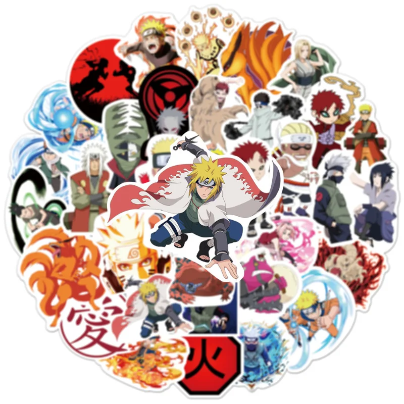 50 PCS Konoha Ninja Sasuke Graffiti Stickers Waterproof Luggage Notebook Cartoon Sticker