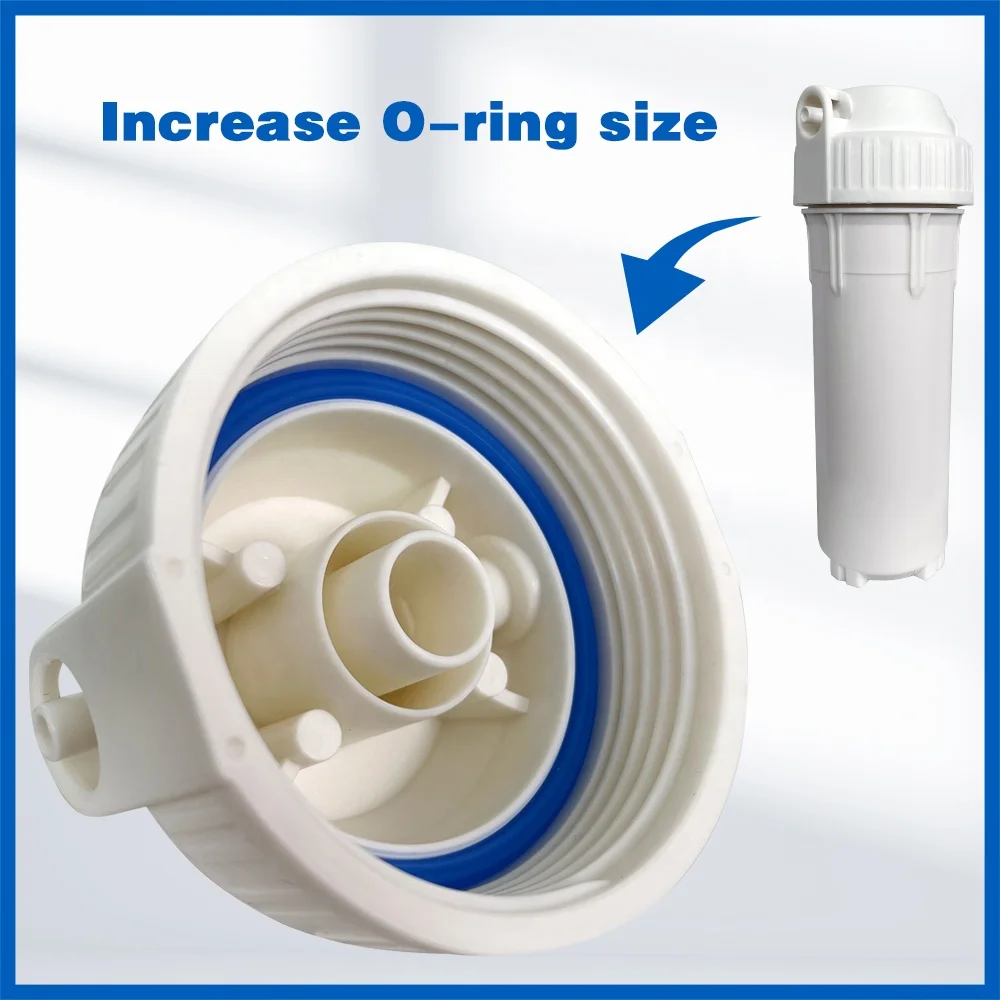 reverse osmosis water filter outer shell  leading end 10inch blue/  translucence /water filter housing
