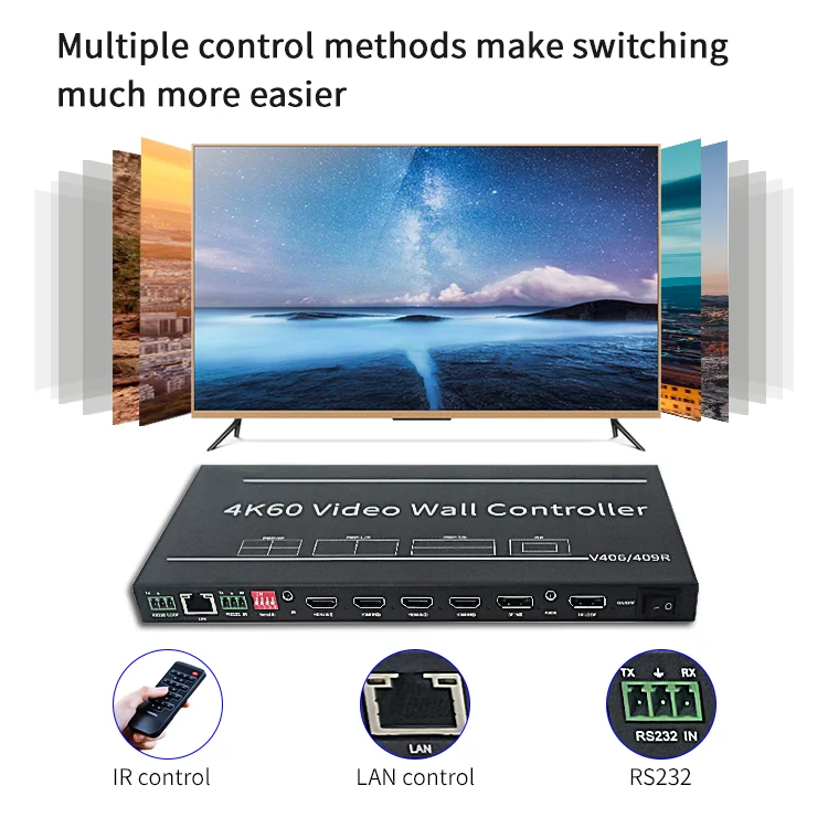 Горячая Распродажа 5 входов 9 выходов 2x3 2x4 4K Hdmi 1x2 Rs232 3x3 контроллер