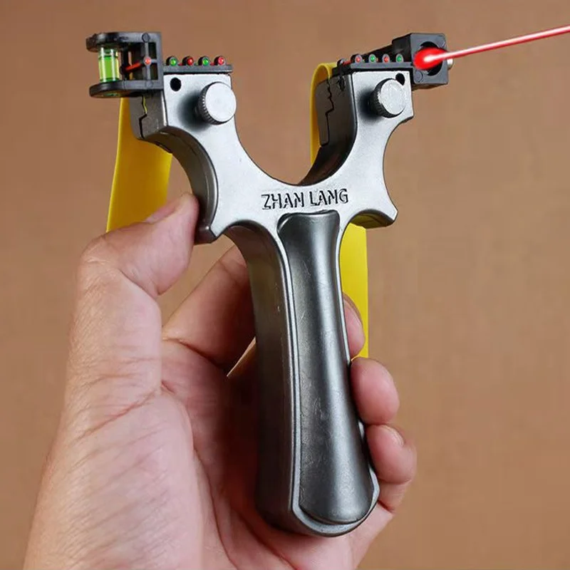 Resin Shooting Hunting Slingshot With Laser And Rubber Band Sling Shot Outdoor Hunting Competitive Catapult Toy