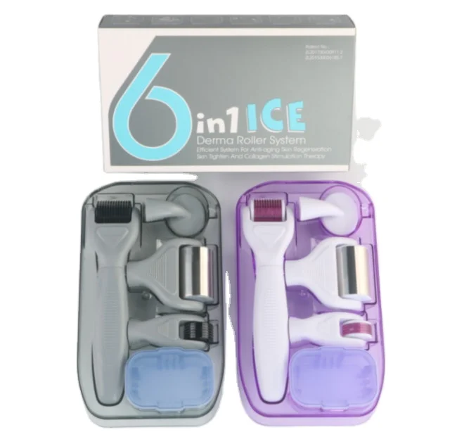 DRS 6-in-1 Micro Needle Derma Roller System Titanium Manufactured Dermaroller for Hair Regrowth and Wrinkle Removal around Eyes