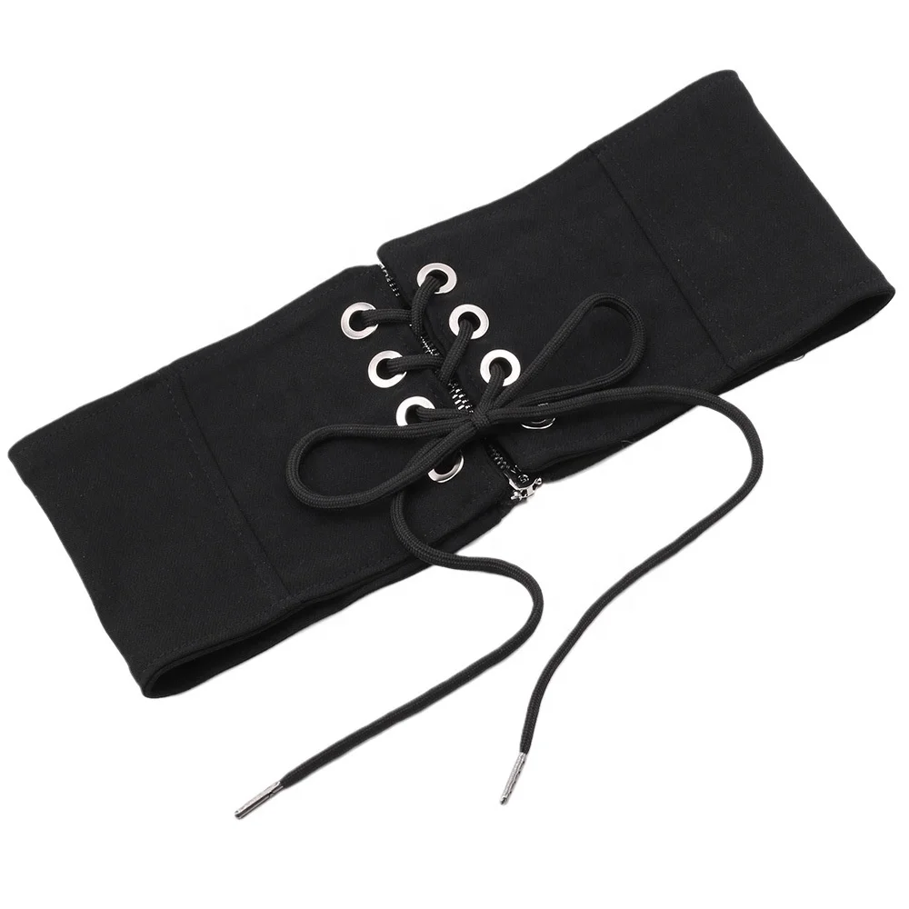 Straps Knotted Bow Wide Belts Corset Black White Elastic Women Waist Belts Ladies Waistband for Dress