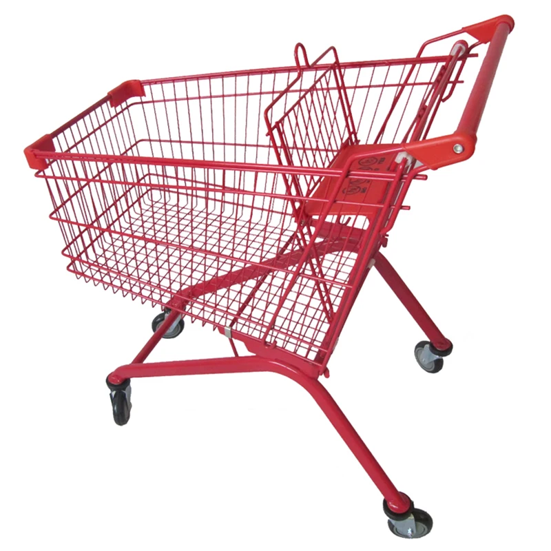 100 Litre Trolly Cart Supermarket Steel Carritos De Supermercado Super Market Trolleys