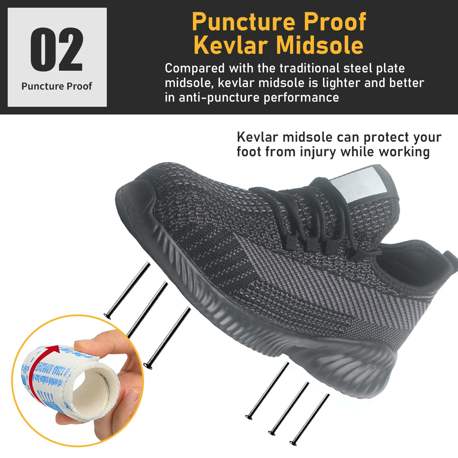 High Quality S3 SRC protective safety shoes Anti-smash Anti-puncture safety boots Steel Toe Work Shoes for women