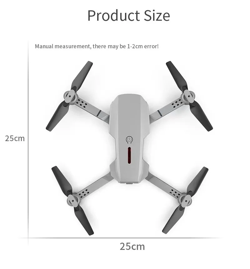 Remote Control Kids Toys FPV Profesional Beginner Dual HD 4K Video Camera Plastic Pocket Mini E88 Pro Drone