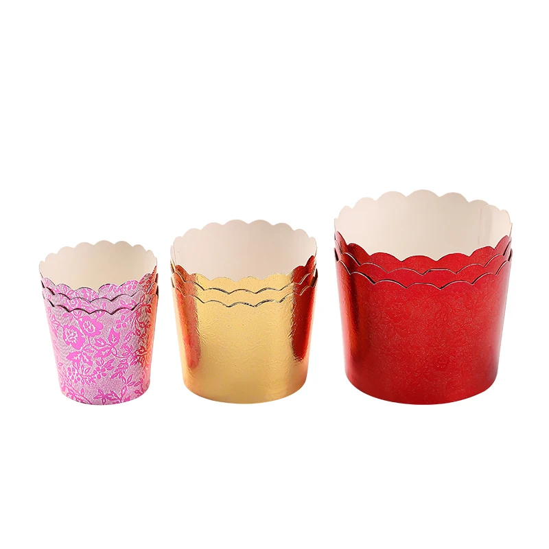 
Paper foil muffin cup durable baking cups for cakes 3 different size 