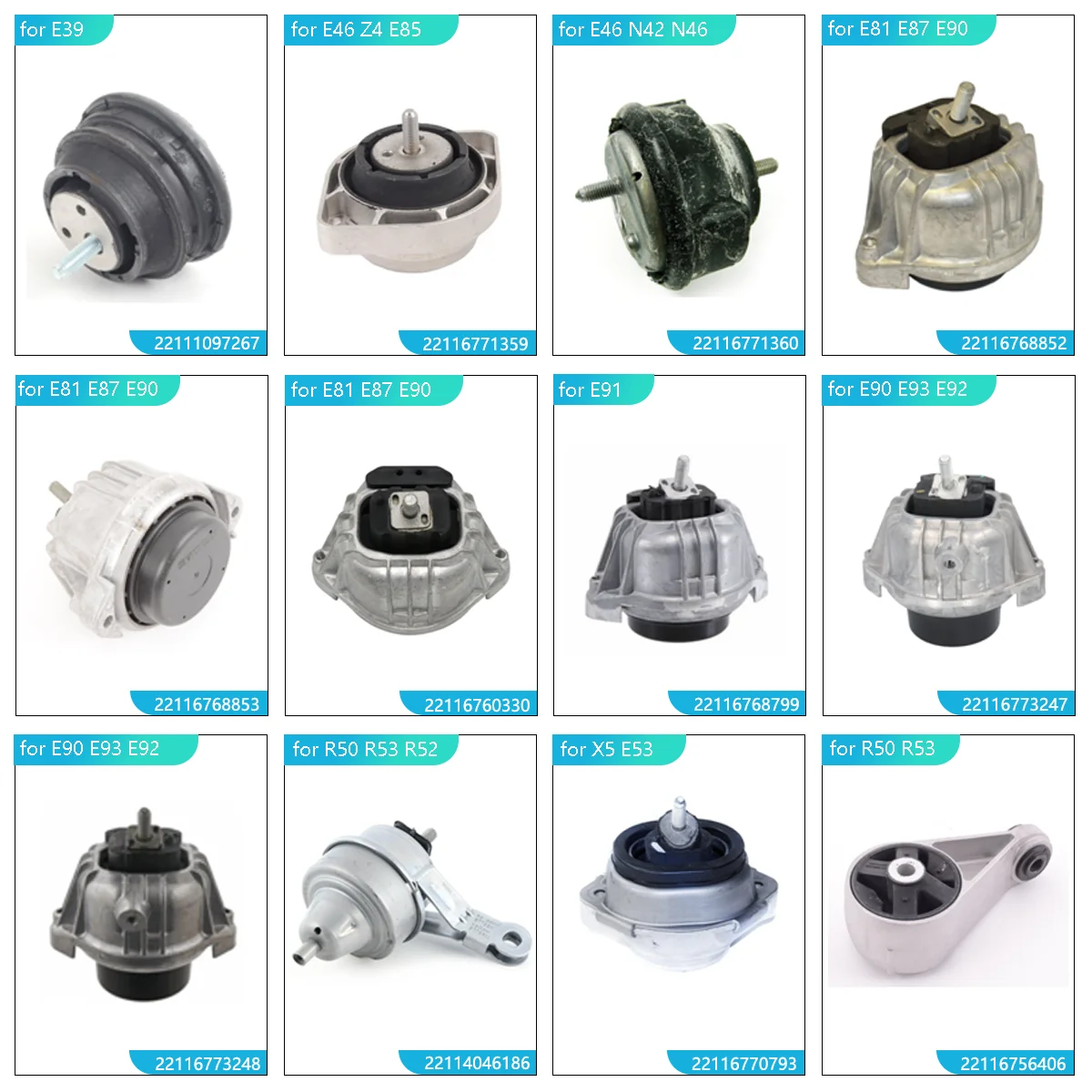 ShungTak Wholesale Price Auto Part Engine Mount Support Engine Mounting for BMW F10 F11 F07 GT OE 22117935149 22116785601