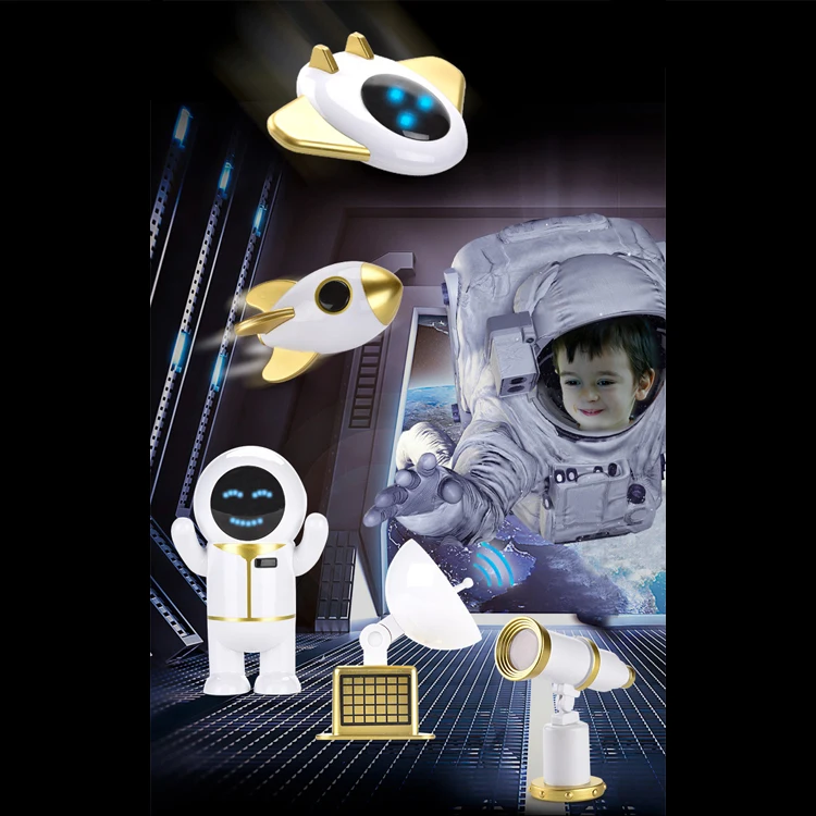 
Teaching kids knowledge space toys plastic 5 in 1 spacewalk science kits toy 