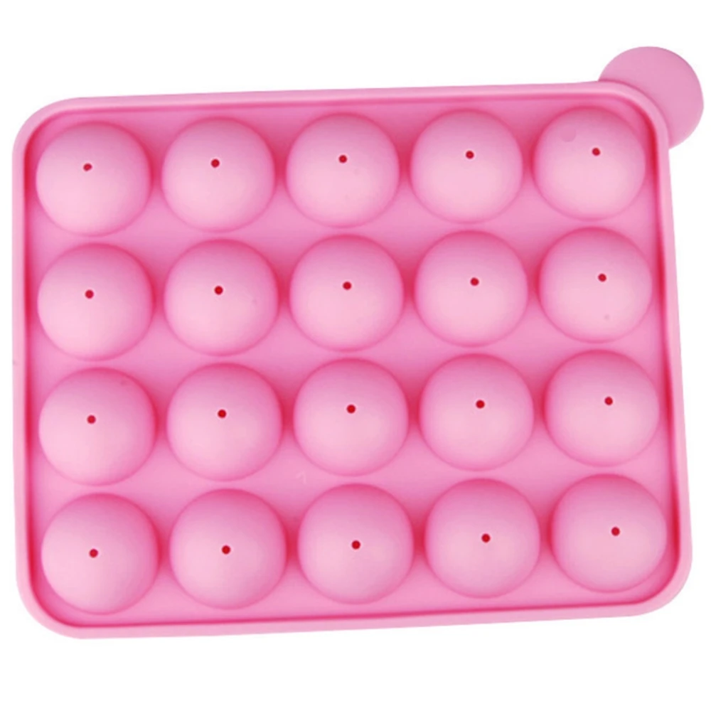 Candy Chocolate Ball Cupcake Cookie Candy Maker DIY Baking Tool Silicone Pops Lollipop Mold Stick Tray Cake Mould