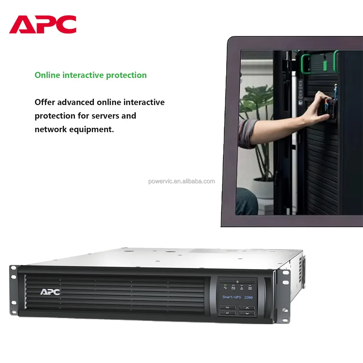 APC Schneider SMT2200RMI2U-CH Smart UPS 2200 VA 2.2 кВА/1980 Вт бесперебойный источник питания однофазный вход/выход свинцово-кислотный 230 В