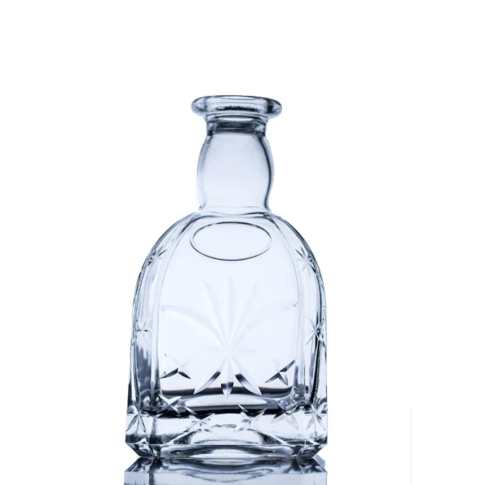 Super flint round glass empty custom design glass bottles