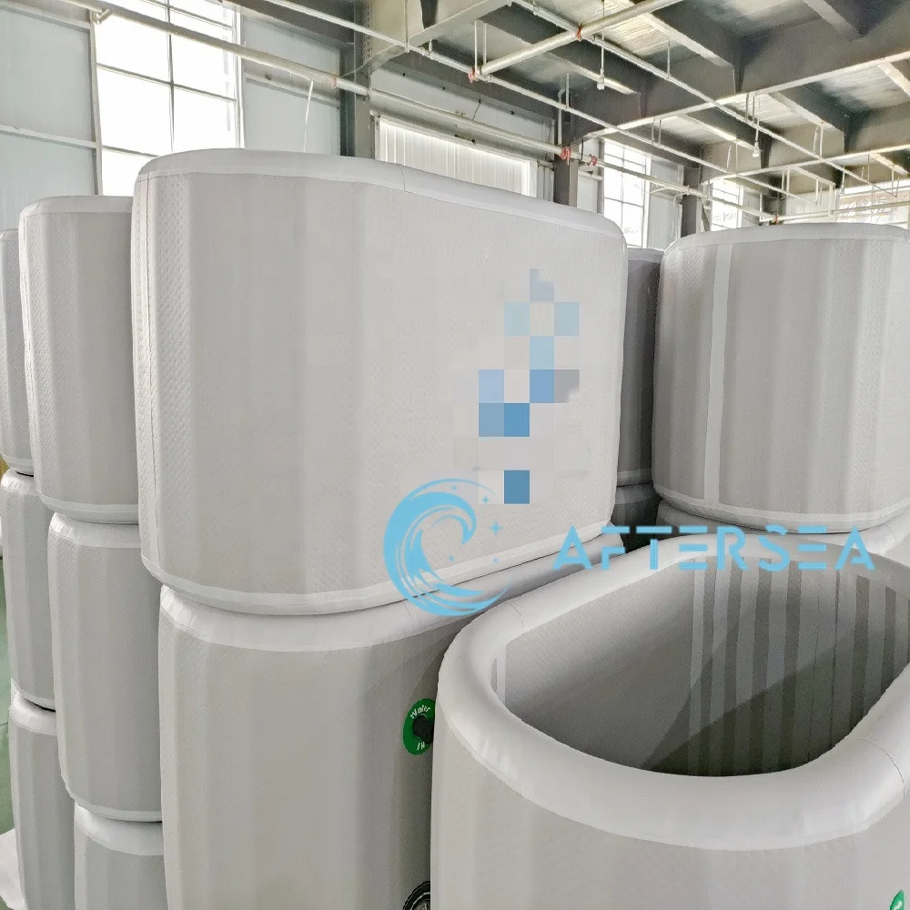 DWF Inflatable Ice and Hot Folding Tubs for Soaking Bath Free Standing