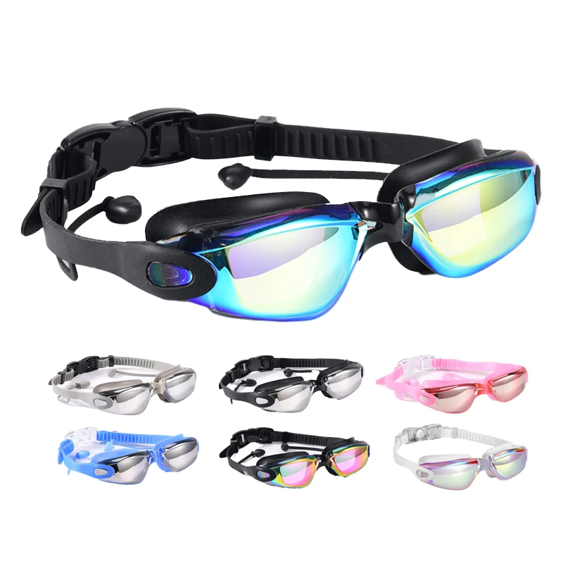 Adjustable UV Protection Swim Googles Clear Vision PC Lens Anti-Fog Swimming Glasses