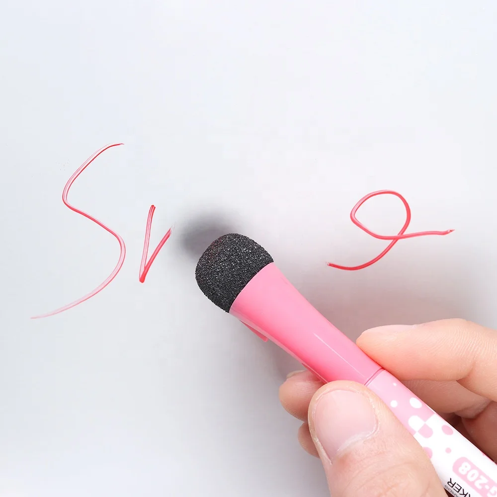 durable no-toxic fine tip dry erasable 8 colors glitter whiteboard marker with magnet