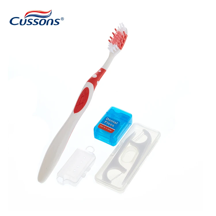 Travel Toothbrush Kit Gum Massage Dental Floss+Dental floss toothpick