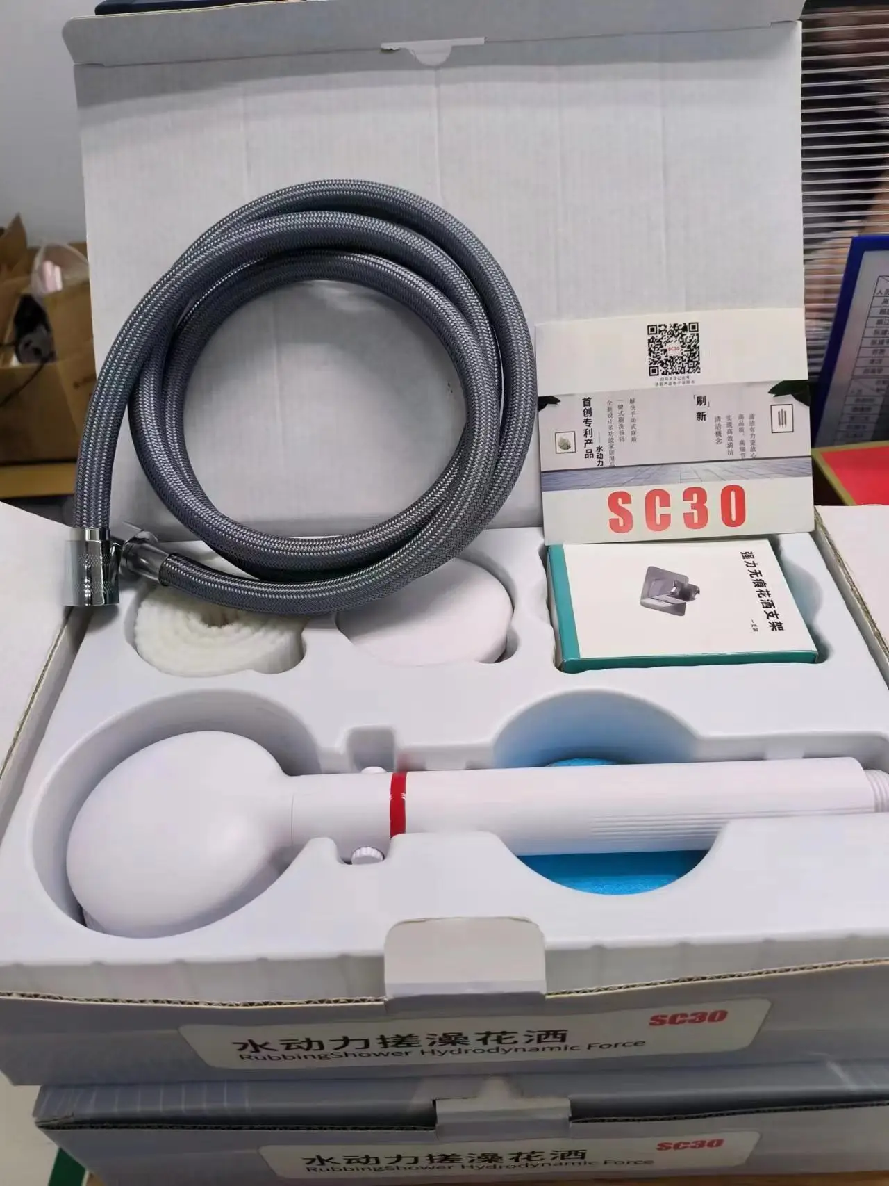 3 Heads Replacement Spin Brush Heads Electric Back Shower Head Scrubber set Exfoliating Deep Cleansing Electric Body Bath Brush