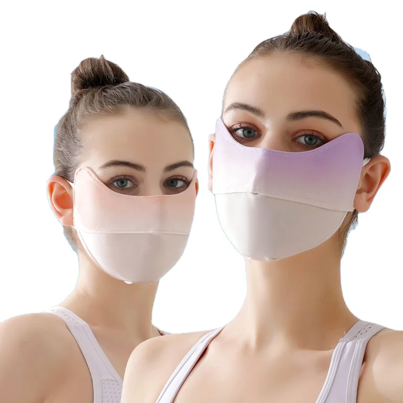 Custom Logo Sunscreen Ice Silk Facemasks Outdoor Sports Motorcycle Cycling Summer Face Mask