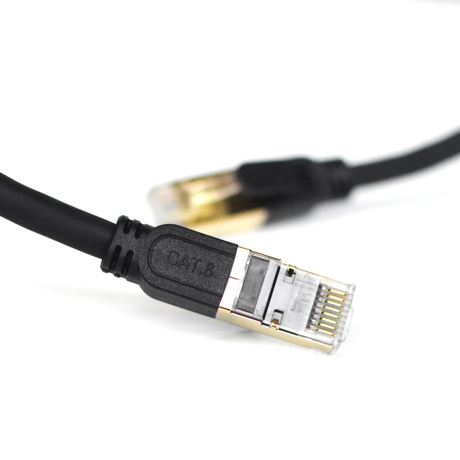 FTP SFTP High Speed Cat6a Cat7 Cat8 Flat Patch Cord 1m 3m 5m 10m 15m Bare Copper CCA Patch Cord RJ45 from China Supplier SZADP