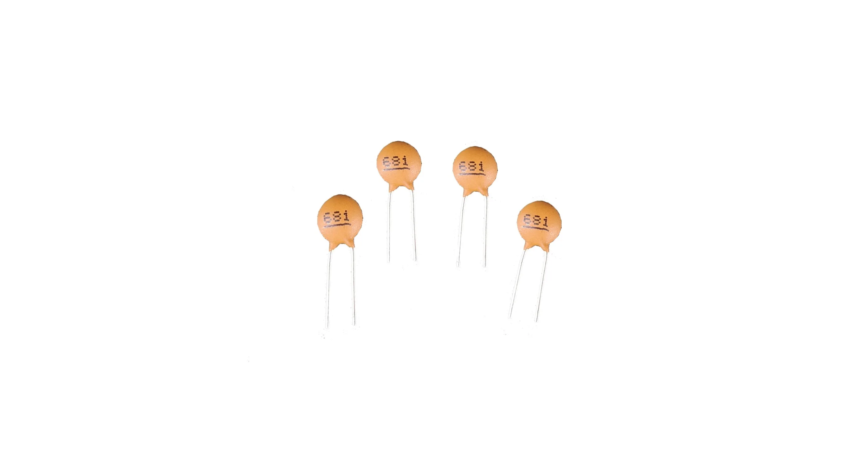 Made In Taiwan Radial Lead Yellow Colour Ceramic Capacitor 680pF(681) 50V +-10% For Wholesale