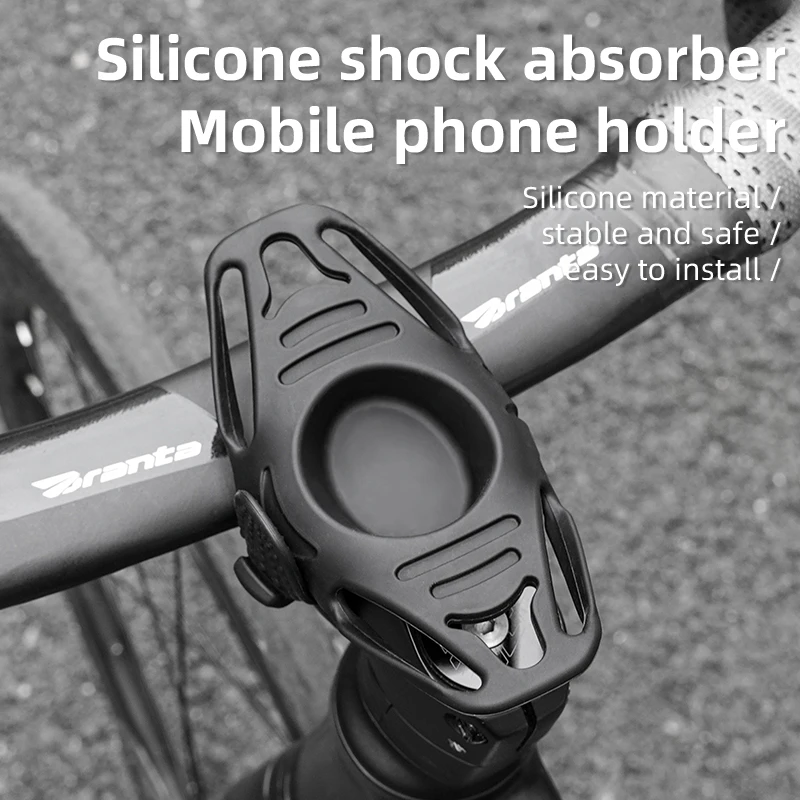 Universal Silicone Bike Phone Holder Bicycle Motorcycle Phone Mount Holder Handlebar Cell Phone Clamp