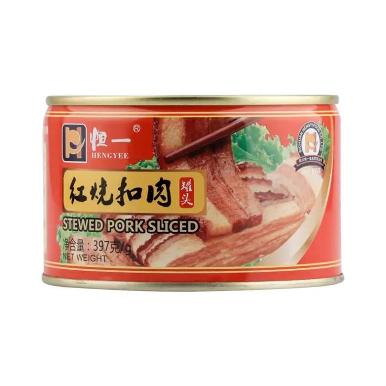 Производители продают консервированное мясо, круглые банки высокого качества 397 г, консервированные Тушеные Свиные нарезки