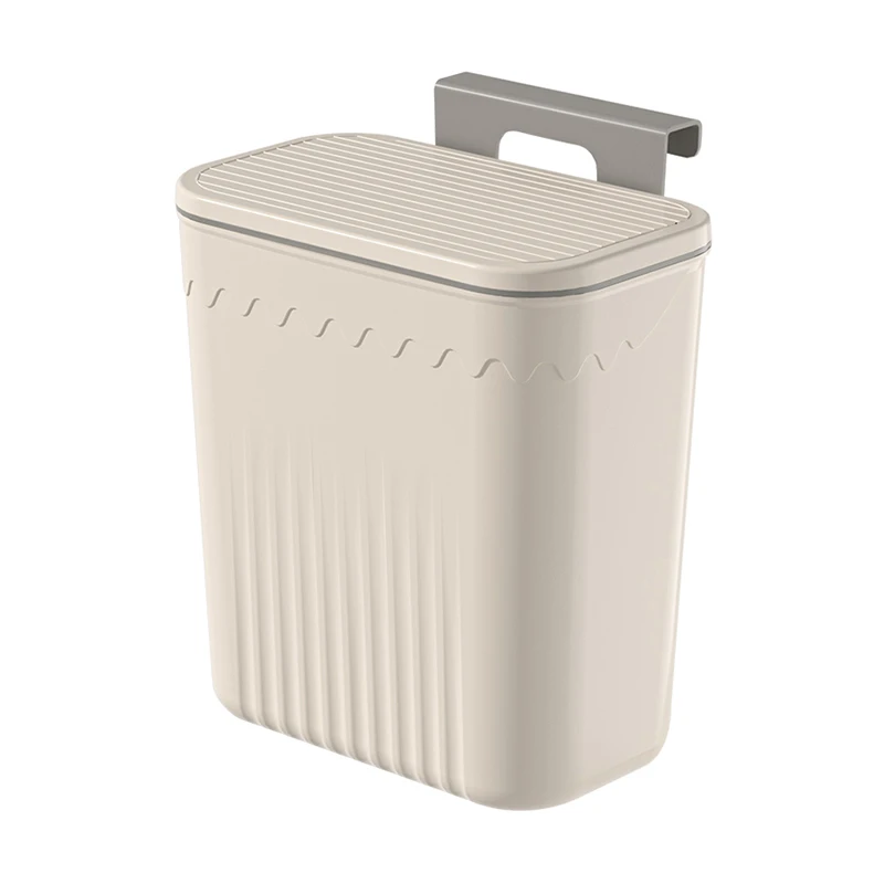 Bathroom Garbage Can Wall Wall Mounted Waste Bin Food Waste Compost Bin Kitchen Plastic Hanging Trash Can with Lid