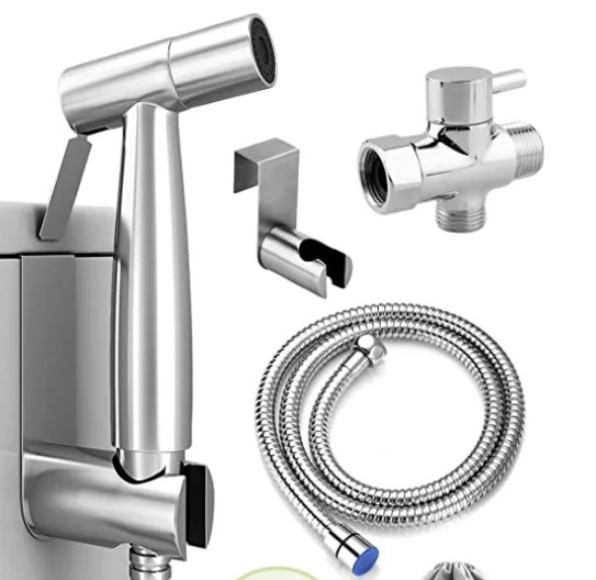 Stainless Steel Handheld Shattaf Bidet Spray   G1/2   or  American wire gauge  G7/8