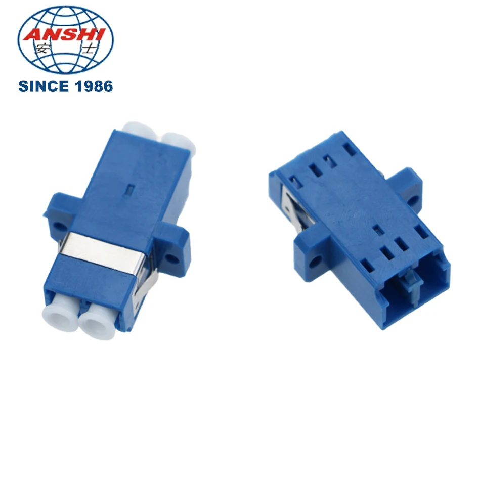 Spot Goods FTTX Network LC Duplex Connectors Standard Blue SM Fiber Optic Coupler