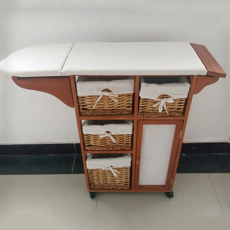 Hat Sale folding ironing board with wicker drawers