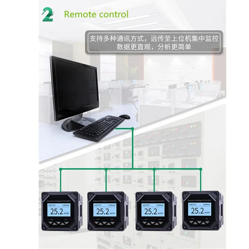 
TDS Electrode Probe 485 Communication Pure Water Conductivity Tester Analyzers 0-20/0-200/0-2000 uS/cm 