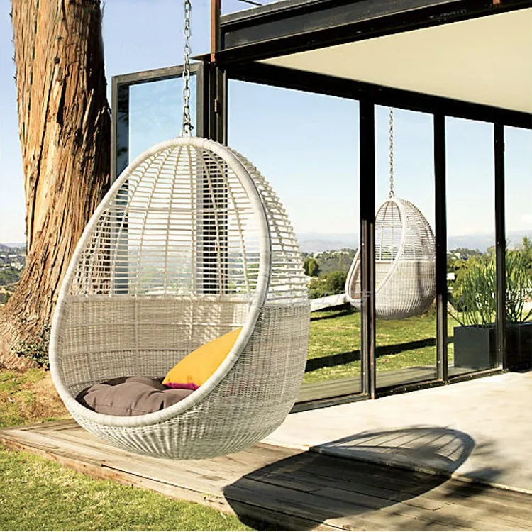 High Quality rocking chair recliner hammock with fringes wood swings outdoor Hanging Swing Chairs