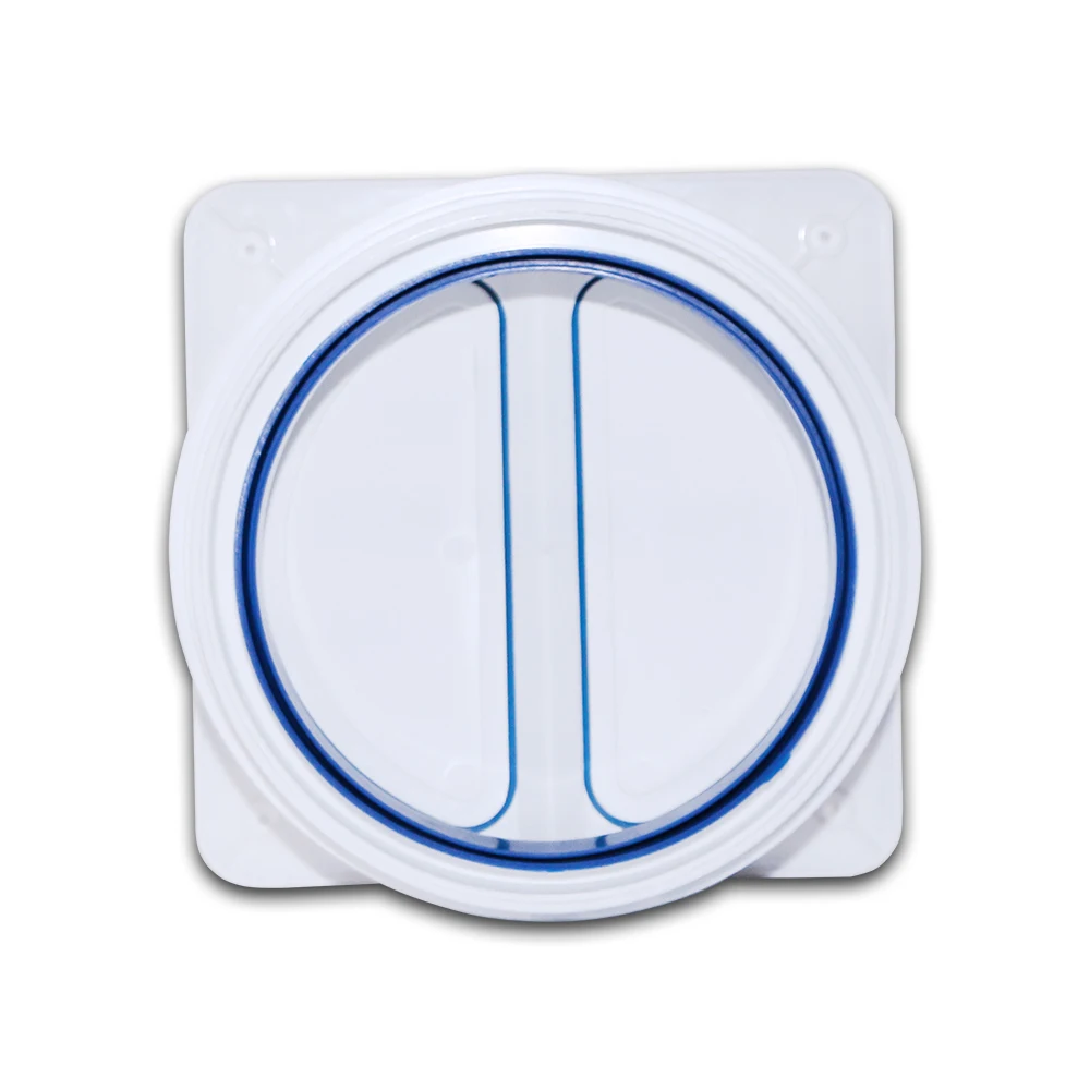 Backdraft Damper One-Way Airflow Ducting Insert with Spring-Loaded Folding Blades for Ducting in Range Hoods and Bathrooms