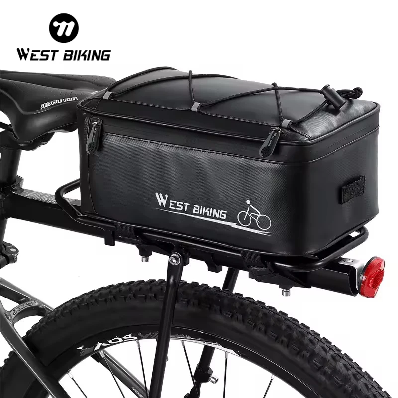 West Biking Bike Rear Rack Bag Large Capacity Bike Bags Under Seat Saddle Rack Composition Rear Bags