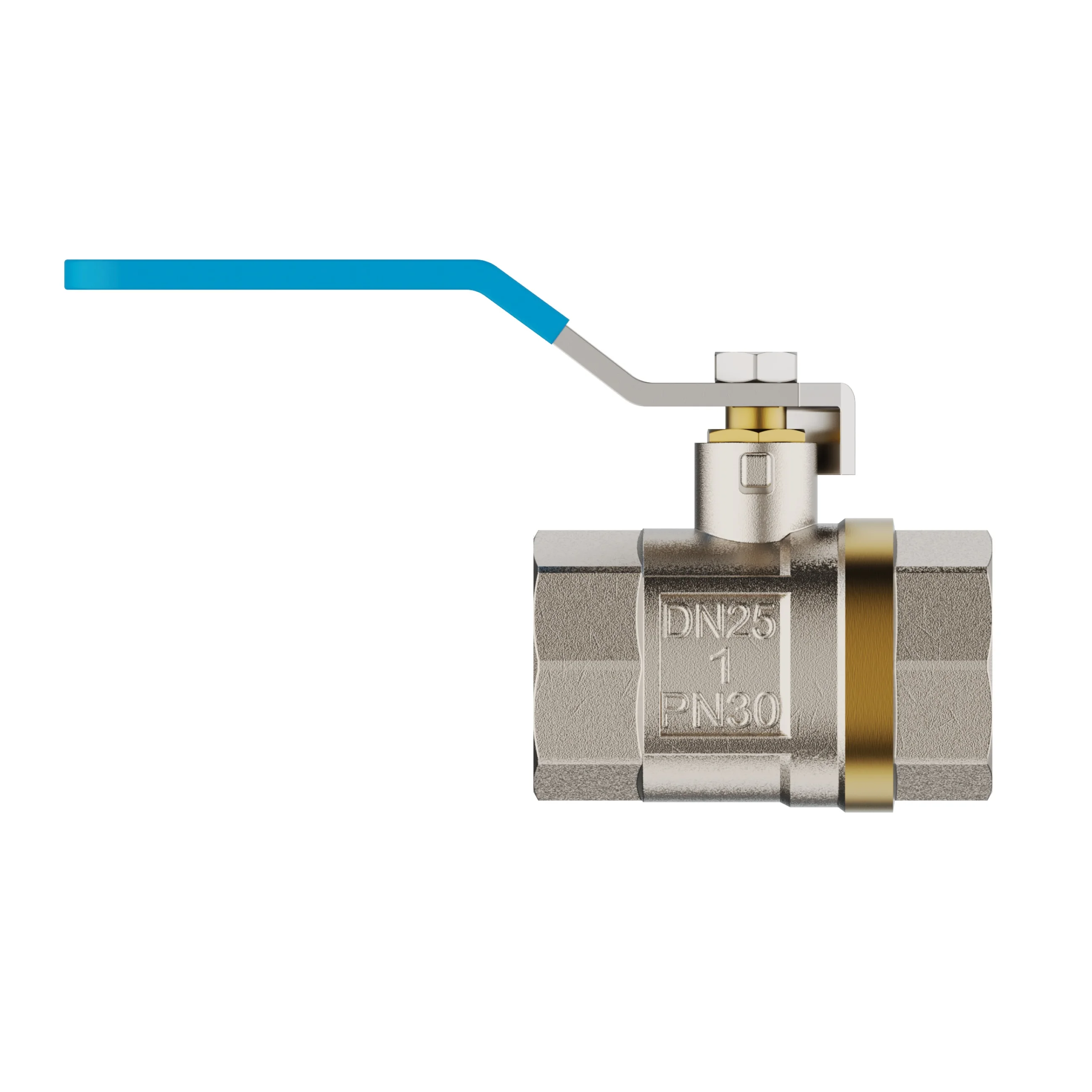 Brass Ball Valve for drinking water with threaded ends brass ball  brass stem PTFE Ball Seats KTW O-Rings  SS304 Handle