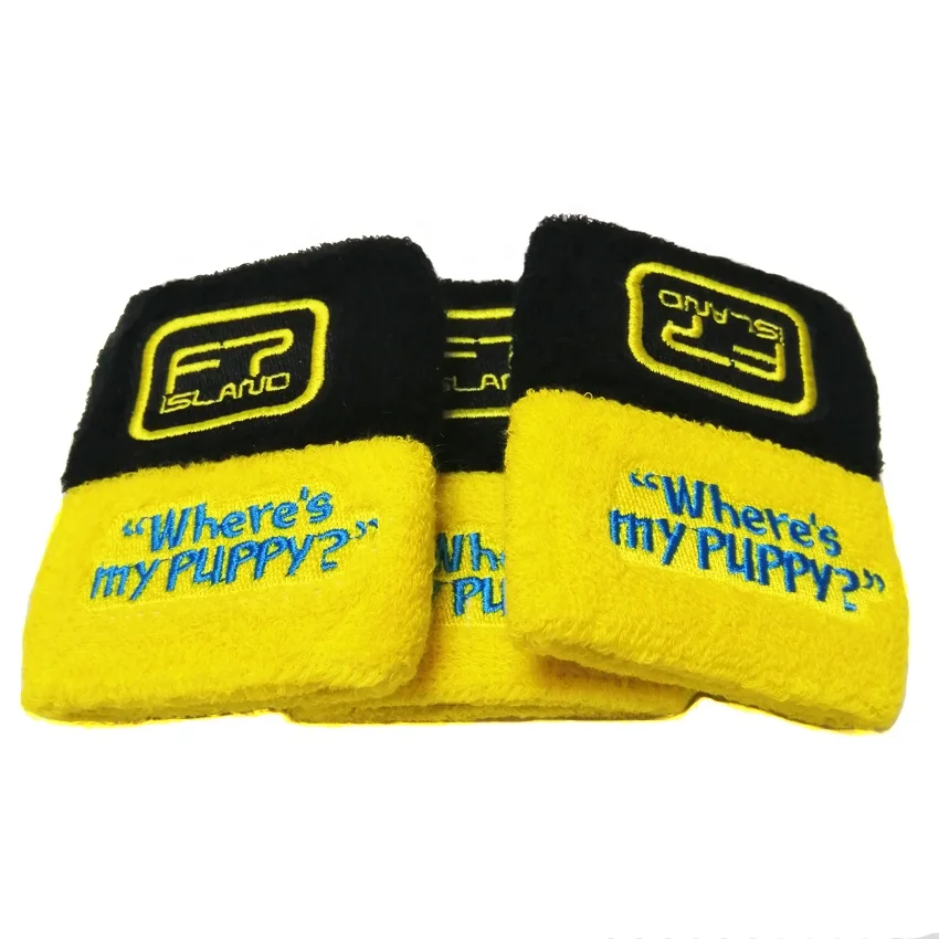 
Embroidery Sport Terry Wristband Sweatband Wrist Support,Colorful Sports Cotton Wrist Sweat Bands with Custom logo 