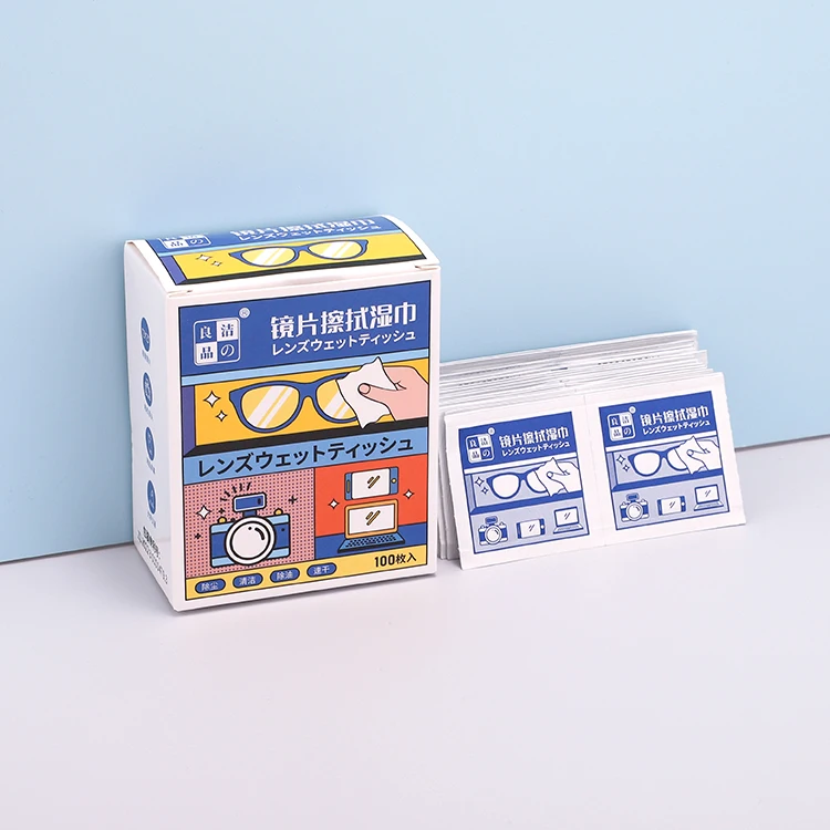 Hot Sale Glasses Disposable Lens Cleaning Wipes Electronic Screen Wipes Eyeglass Cleaning Wipes