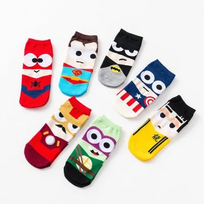 
Up-grade Marvel movie ankle socks cartoon men socks happy bulk wholesale make your own socks 