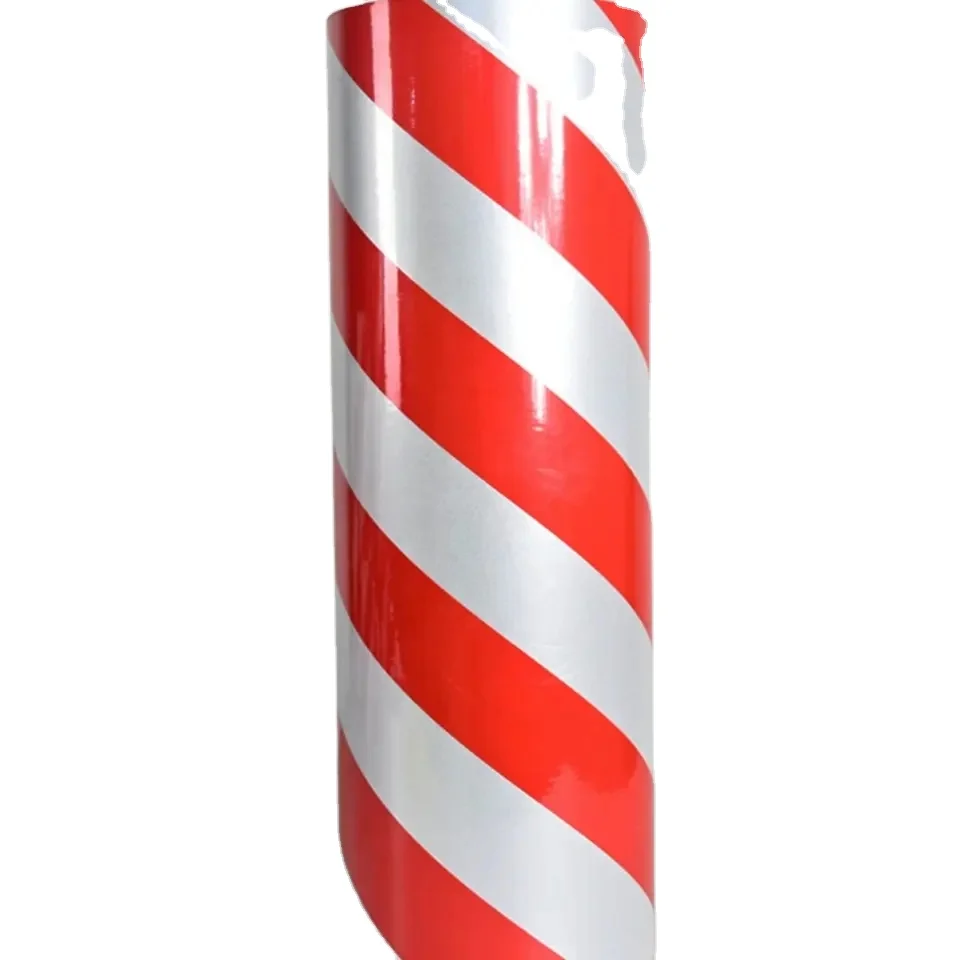 Black yellow reflective hazard adhesive warning marking tape