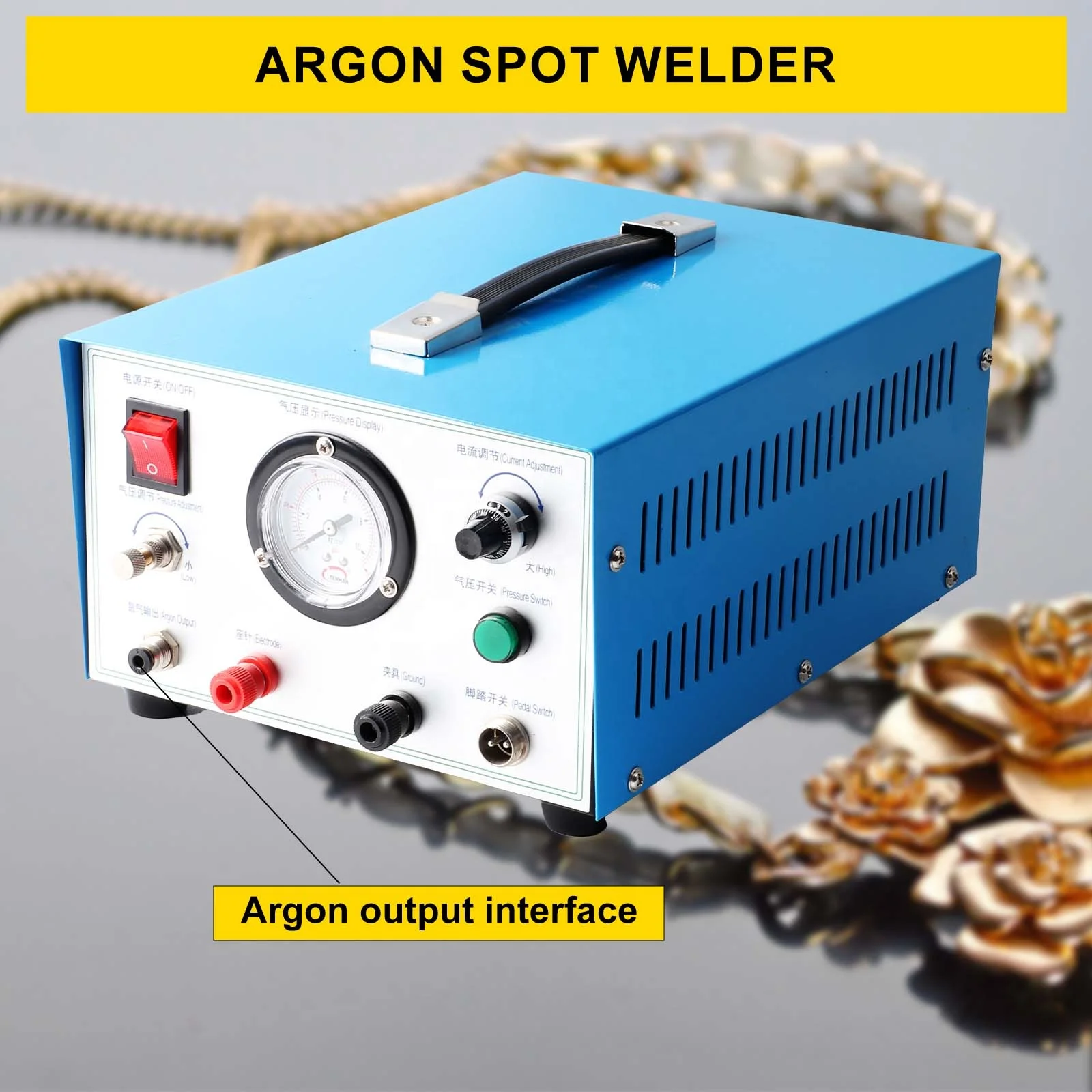 30/50/80/100A Pulse  Argon Spot Welder Portable TIG Jewelry Spot Welding Machine for Gold Silver Platinum Stainless Steel