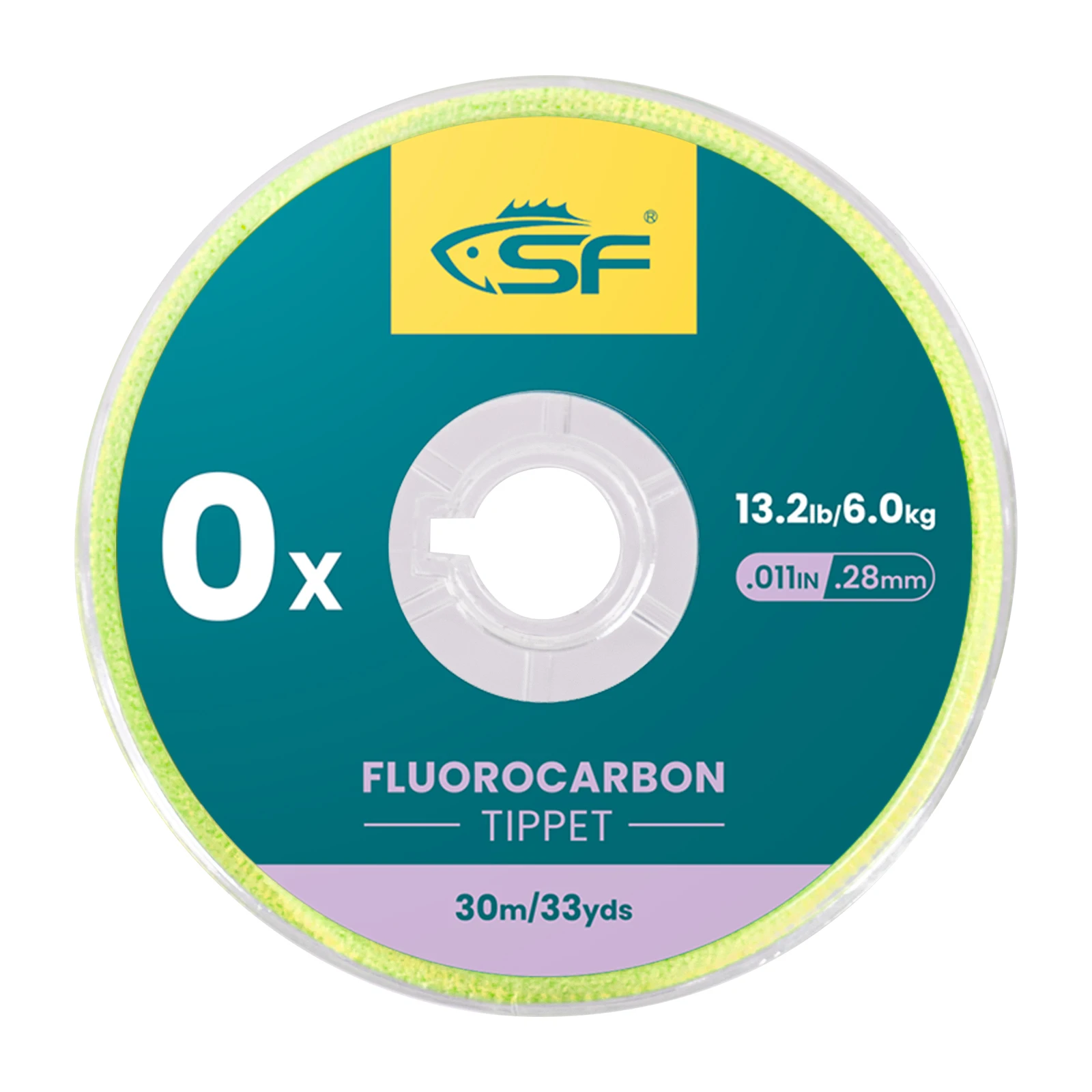 multi-size 30 M Fluorocarbon Fly Fishing Tippet Line for Fly Fishing in spool package with customized service