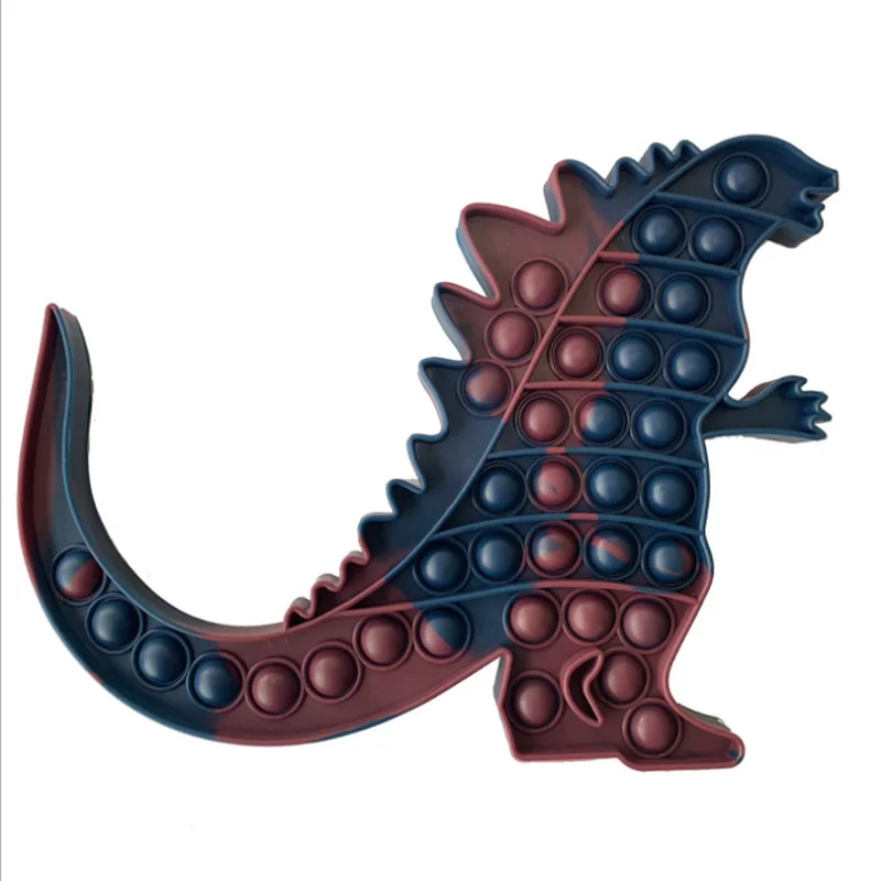 Newest Amazon hot sale silicone push pop bubble stress relief fidget robot godzilla squeeze toys for kids