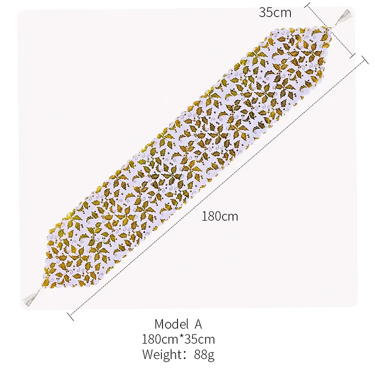 
HB-019 New table runner Christmas creative bronzing tablecloth 