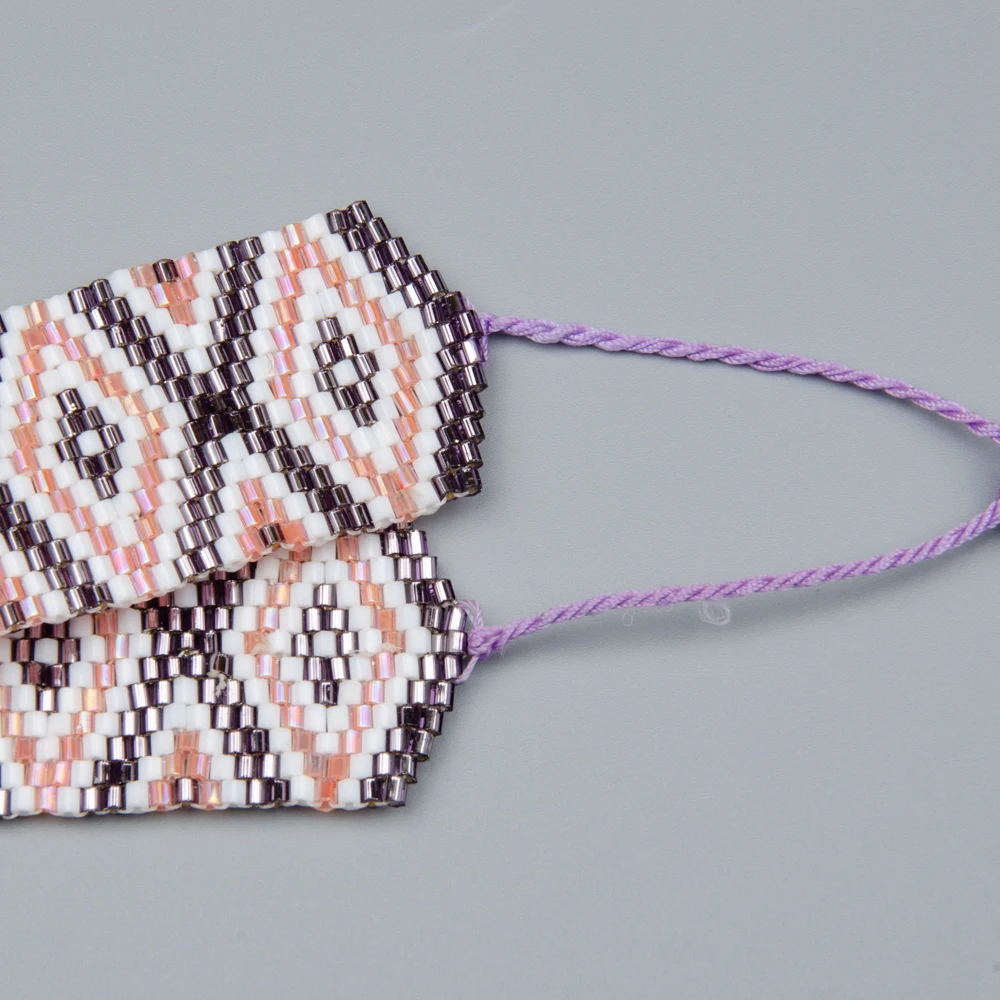 Go2boho Hot Sell Accept Custom Handmade Adjustable Tassel Rope Bracelet Mgb Bead Bracelet Geometric Pattern