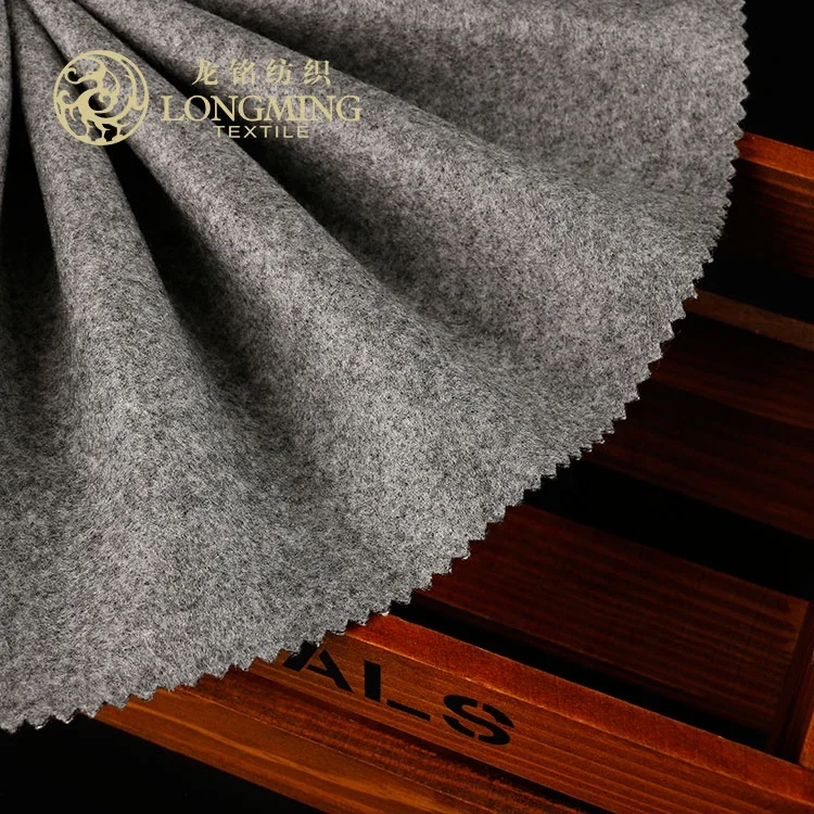 Factory Supply High Quality Knitted TR Brushed Fancy Suiting Fabric for Women Coats