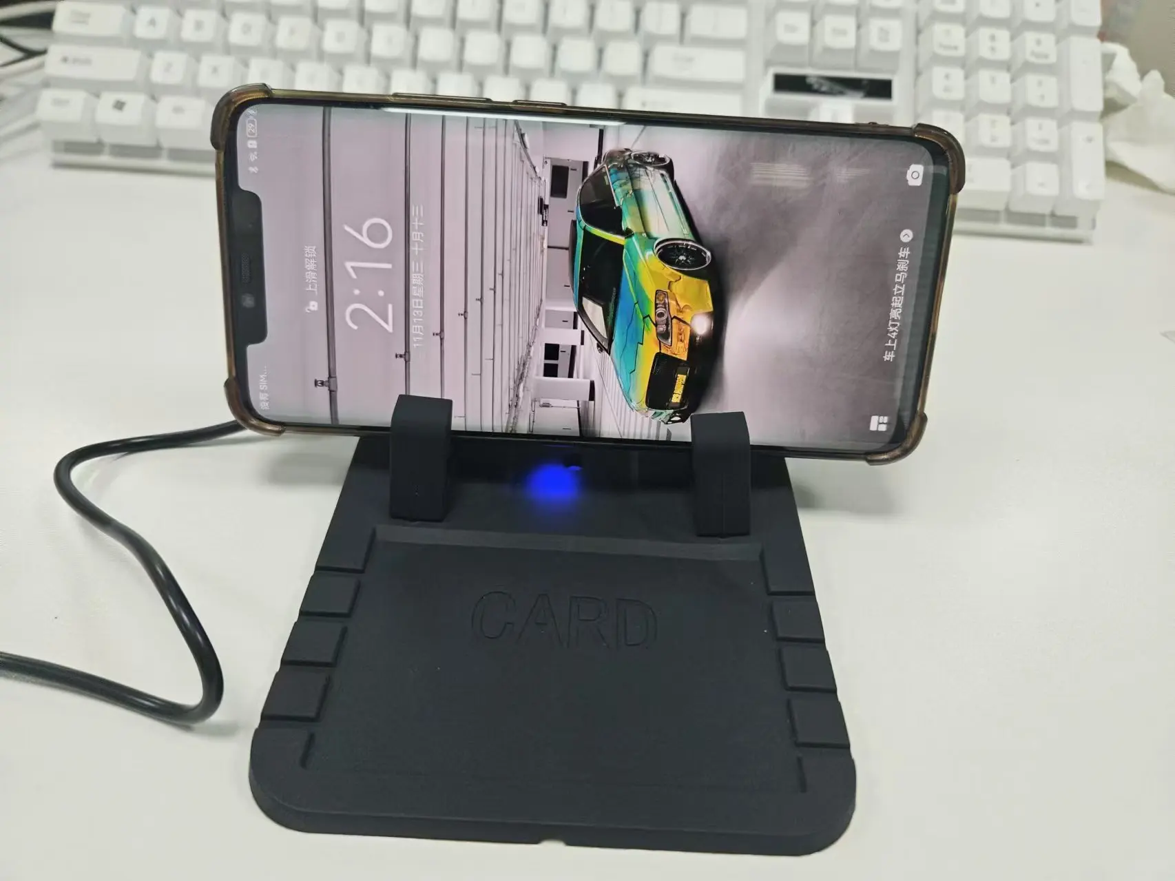Non-slip Car Wireless Charger Mat with Phone Holder for Automotive Use
