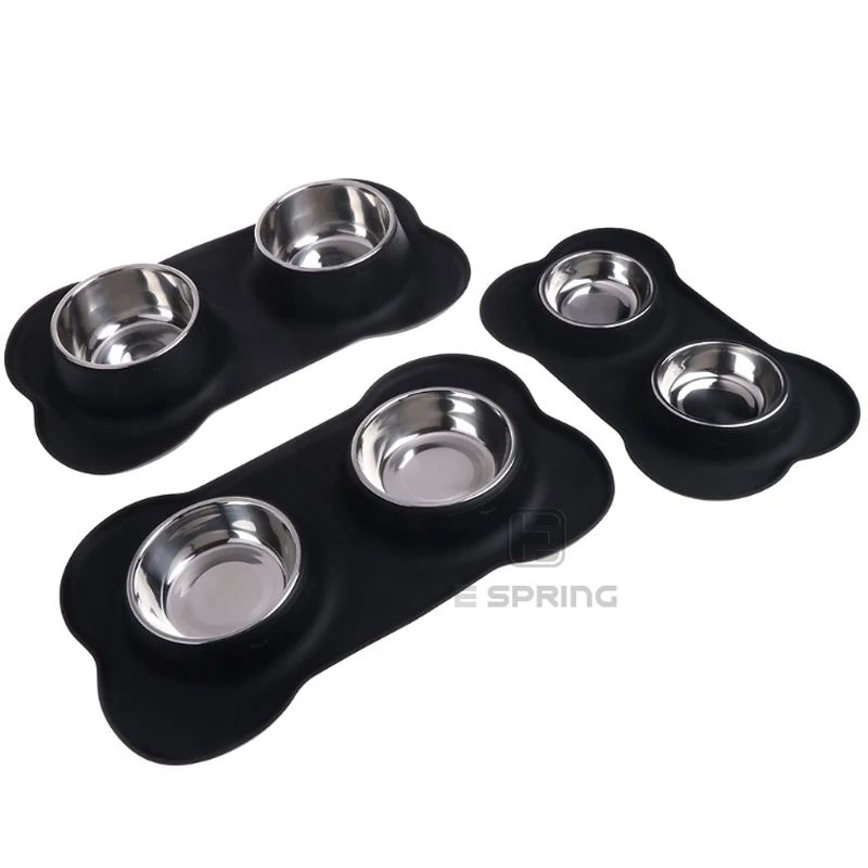 Factory custom silicone pet feeding mat bowl silicone dog food place mat bowl
